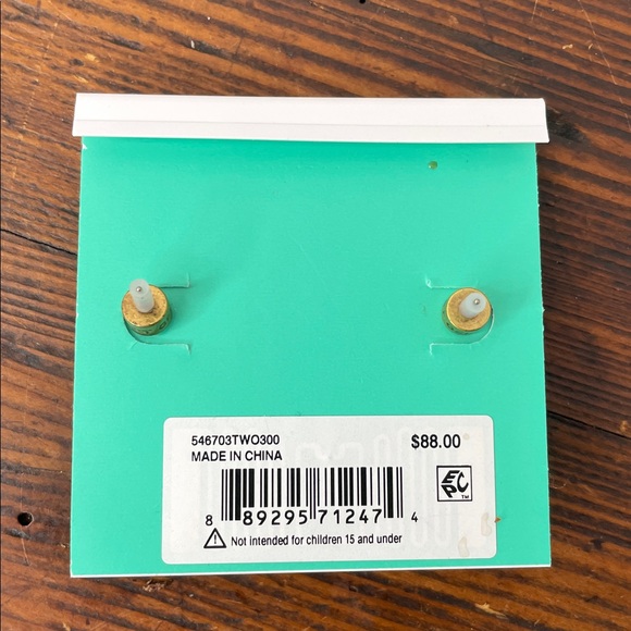 Kurt Geiger London Signature Eagle Octavia Gemstone drop earrings NWT - Picture 6 of 6